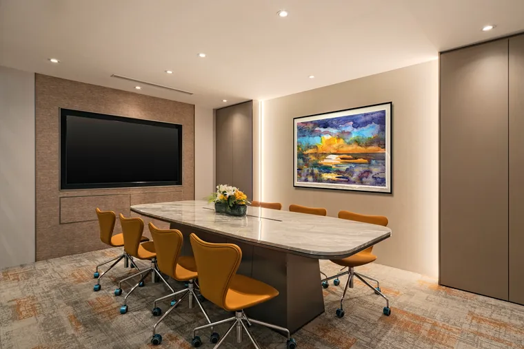 ARC 380 office show unit with loft deck and meeting room